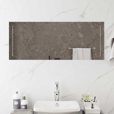 Vidaxl led badkamer spiegel doorzichtig 100 x 40 cm gehard glas