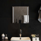 Vidaxl led badkamer spiegel transparant 40 x 40 cm gehard glas