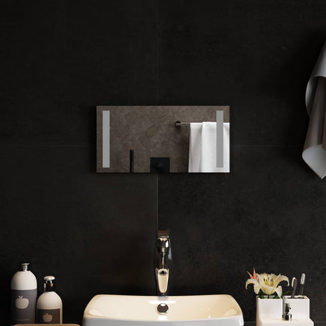Vidaxl led badkamer spiegel transparant 40 x 20 cm gehard glas