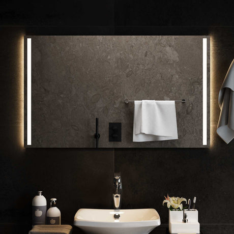 Vidaxl led badkamer spiegel transparant 100 x 60 cm gehard glas