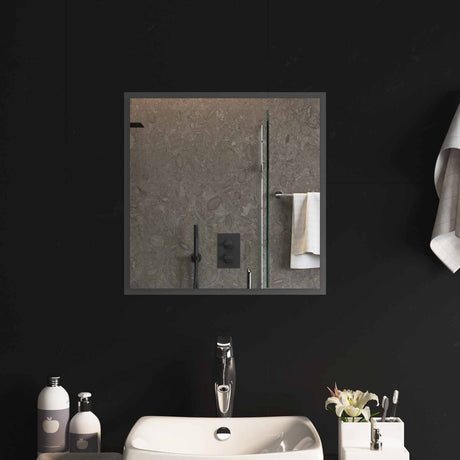 Vidaxl led badkamer spiegel transparant 50 x 50 cm gehard glas