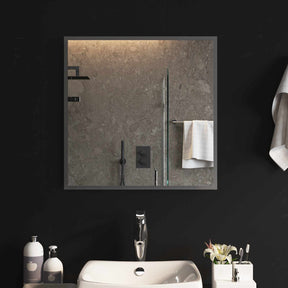 Vidaxl led badkamer spiegel transparant 60 x 60 cm gehard glas