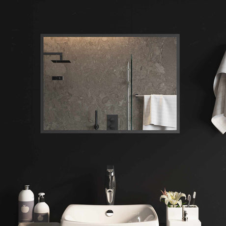Vidaxl led badkamer spiegel transparant 70 x 50 cm gehard glas