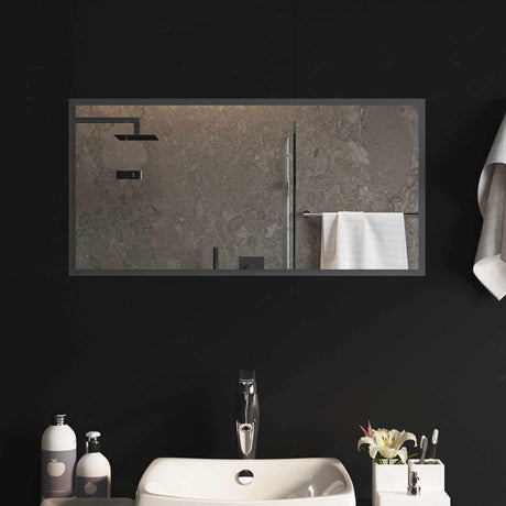 Vidaxl led badkamer spiegel transparant 80 x 40 cm gehard glas