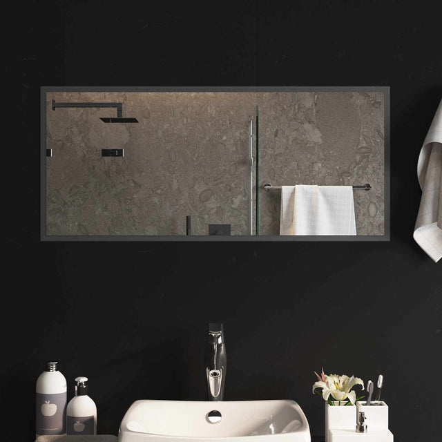 Vidaxl led badkamer spiegel transparant 90 x 40 cm gehard glas
