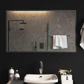 Vidaxl led badkamer spiegel transparant 100 x 60 cm gehard glas