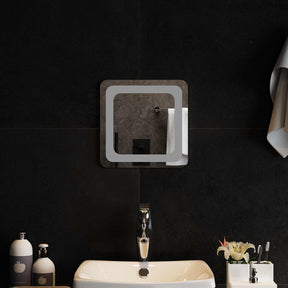 Vidaxl led badkamer spiegel transparant 30 x 30 cm gehard glas