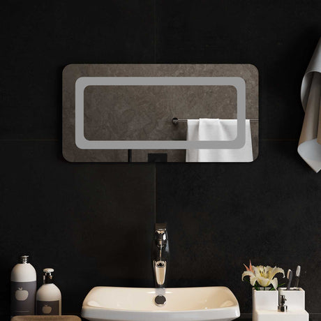 Vidaxl led badkamer spiegel transparant 60 x 30 cm gehard glas