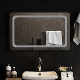 Vidaxl led badkamer spiegel transparant 80 x 50 cm gehard glas