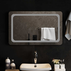 Vidaxl led badkamer spiegel transparant 80 x 50 cm gehard glas