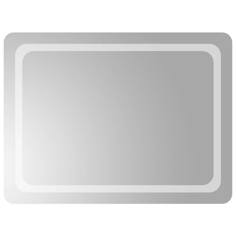 Vidaxl led badkamer spiegel transparant 80 x 60 cm gehard glas