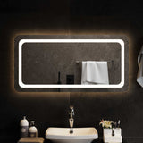 Vidaxl led badkamer spiegel transparant 100 x 50 cm gehard glas