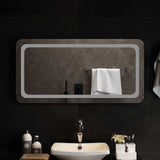 Vidaxl led badkamer spiegel transparant 100 x 50 cm gehard glas