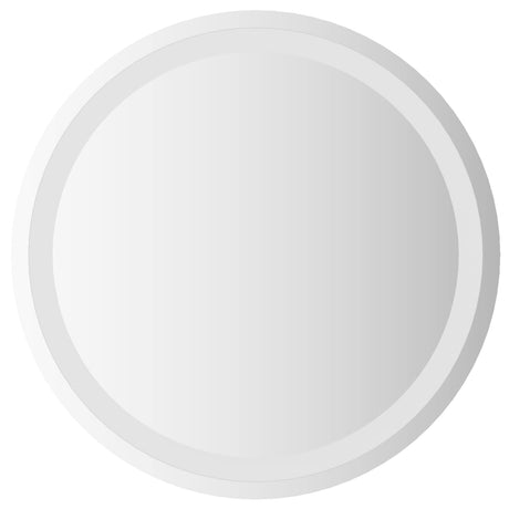 Vidaxl led badkamer spiegel transparant ø 50 cm gehard glas