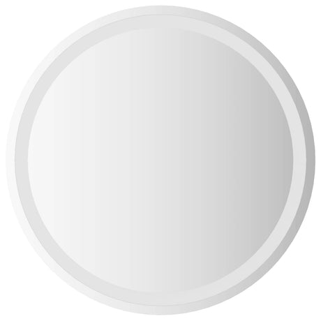 Vidaxl led badkamer spiegel transparant ø 60 cm gehard glas