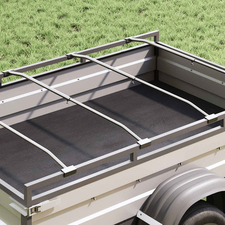 Vidaxl zeildoekbevestiging voor aanhangwagens zilver 136-218 cm