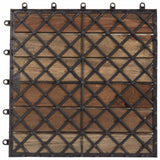 Vidaxl terras tegel 20 st grijs 30 x 30 cm acacia hardhout