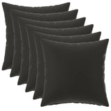Vidaxl kussen met kussen heerlen 6 st zwart polyester