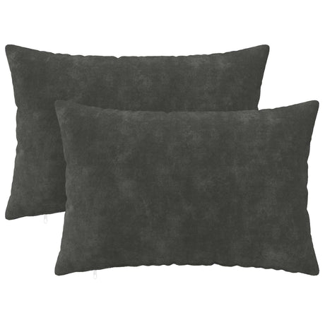 Vidaxl kussen met kussen heerlen 2 st antraciet microfiber fleece