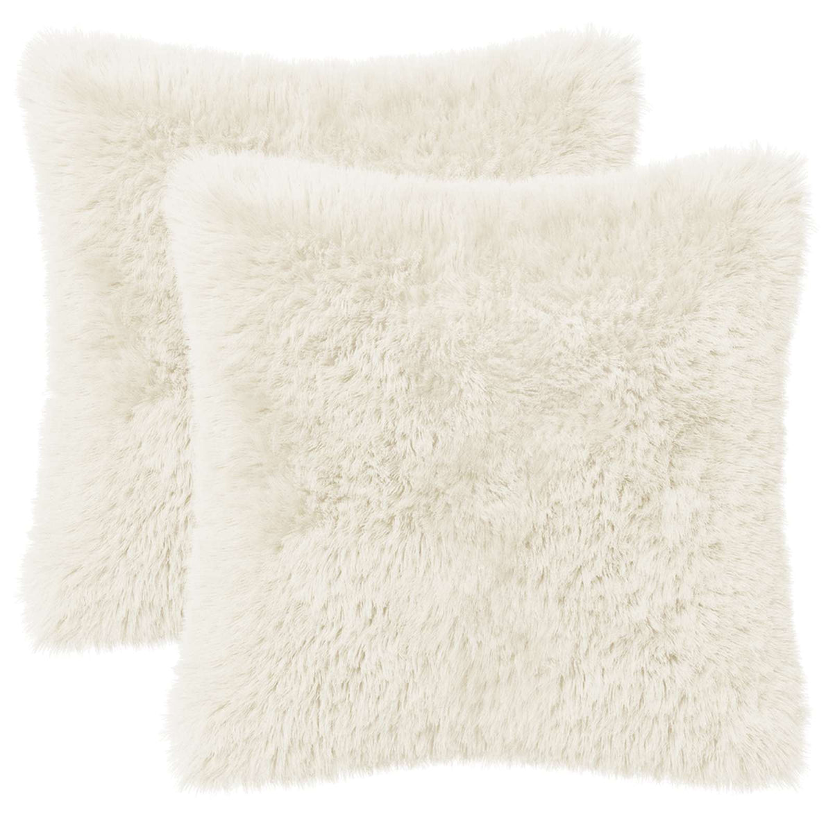 Vidaxl kussen met kussen heerlen 2 st wit pv fleece