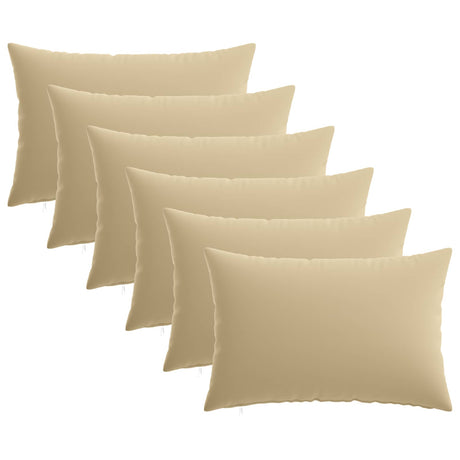 Vidaxl kussen met kussen heerlen 6 st beige polyester