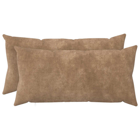 Vidaxl kussen met kussen heerlen 2 st taupe microfiber fleece