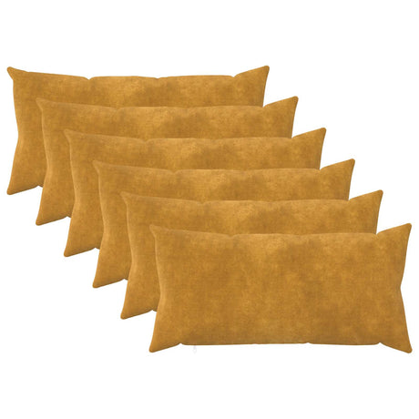 Vidaxl kussen 6 st heerlen geel 40 x 80 cm microfiber fleece