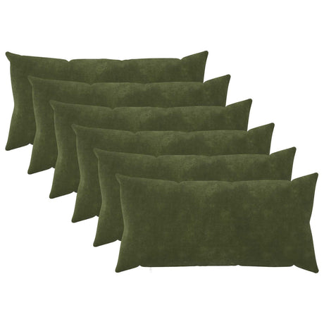 Vidaxl kussen met kussen heerlen 6 st groen microfiber fleece