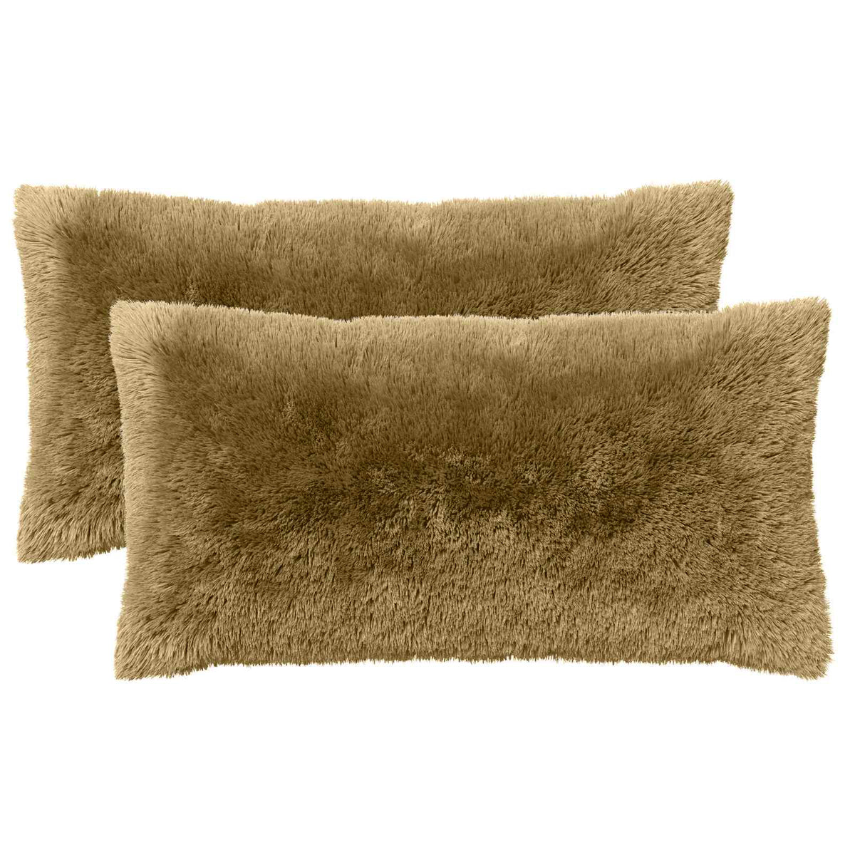 Vidaxl kussen met kussen heerlen 2 st lichtgrijs pv fleece