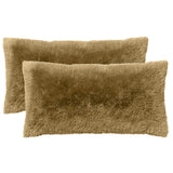 Vidaxl kussen met kussen heerlen 2 st lichtgrijs pv fleece