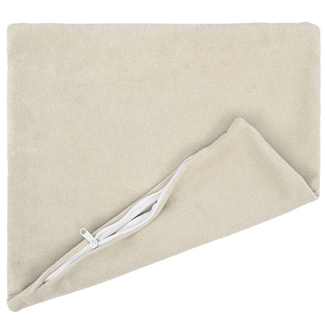 Vidaxl kussen met kussen heerlen 12 st crèmekleurig microfiber fleece