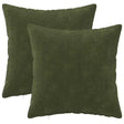 Vidaxl kussen met kussen heerlen 2 st groen microfiber fleece