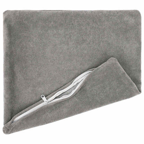 Vidaxl kussen met kussen heerlen 12 st lichtgrijs microfiber fleece