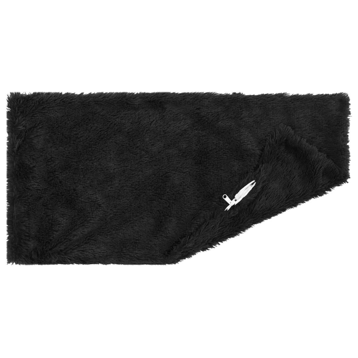 Vidaxl kussen met kussen heerlen 2 st zwart pv fleece
