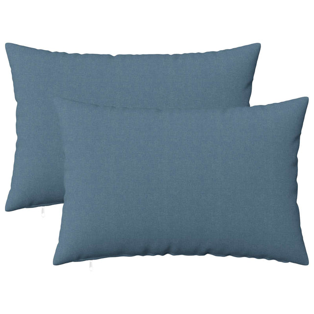 Vidaxl kussen met kussen heerlen 2 st jeans blauw stof