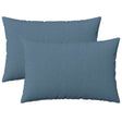 Vidaxl kussen met kussen heerlen 2 st jeans blauw stof
