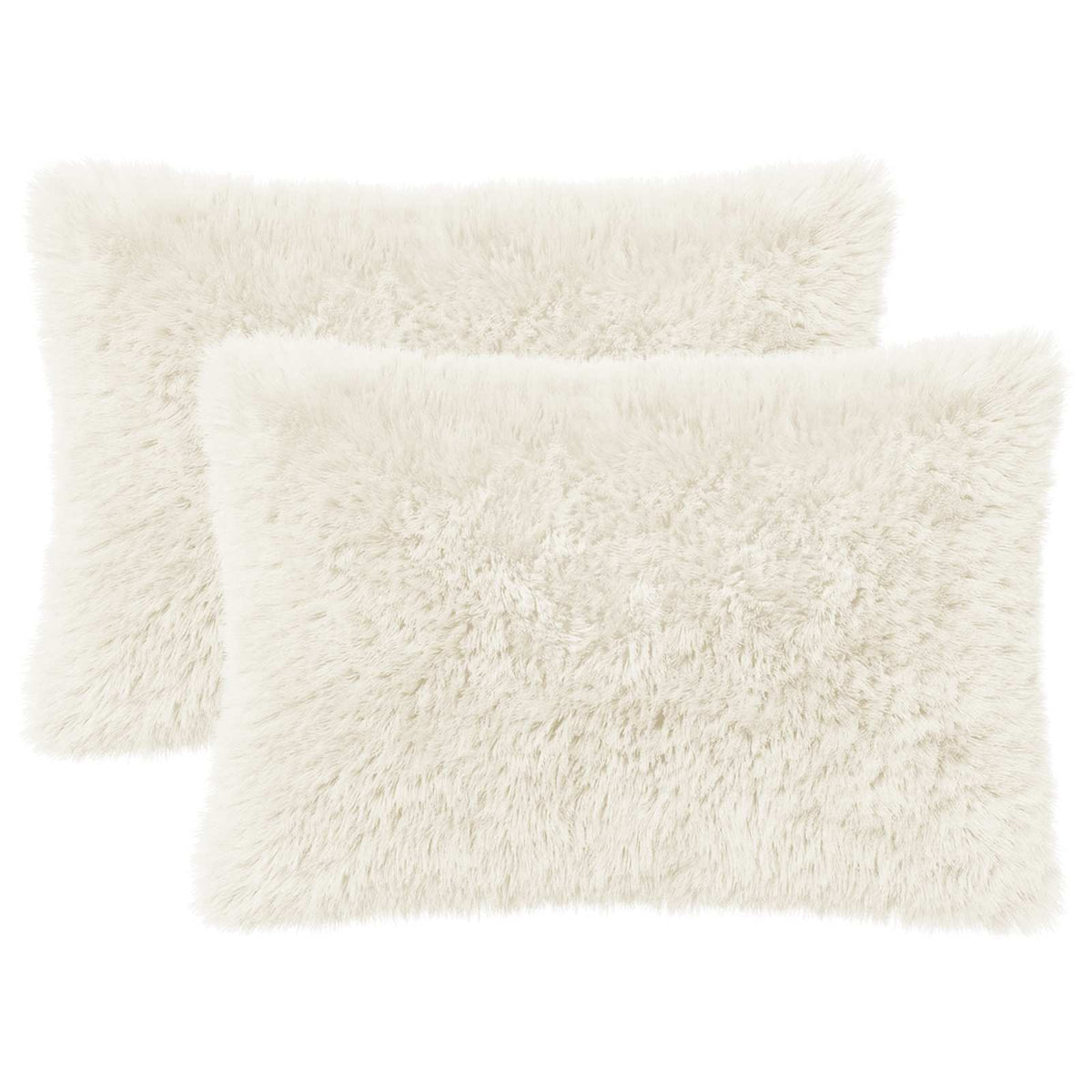 Vidaxl kussen met kussen heerlen 2 st wit pv fleece