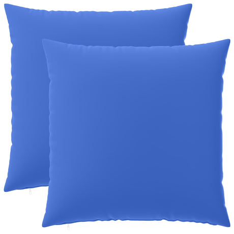 Vidaxl kussen met kussen heerlen 2 st koninklijk blauw polyester