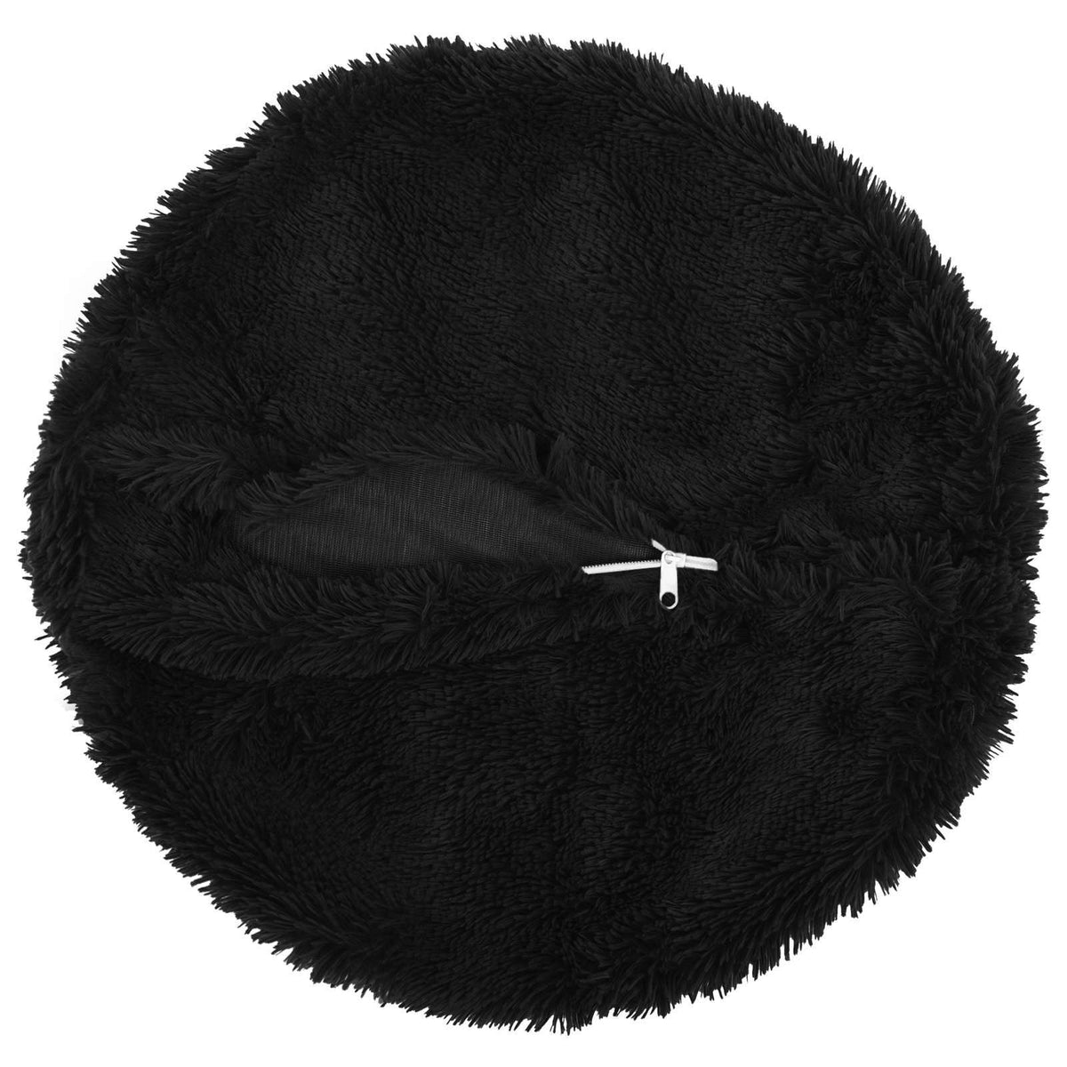 Vidaxl kussen met kussen heerlen 2 st zwart pv fleece