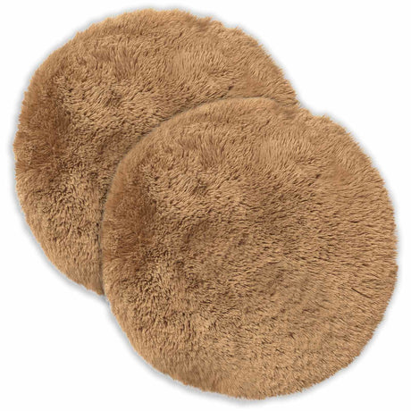 Vidaxl kussen met kussen heerlen 2 st taupe pv fleece