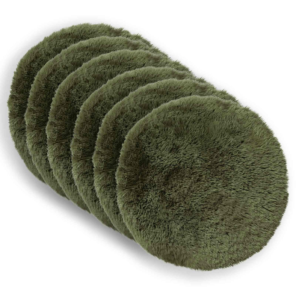 Vidaxl kussen met kussen heerlen 6 st groen pv fleece