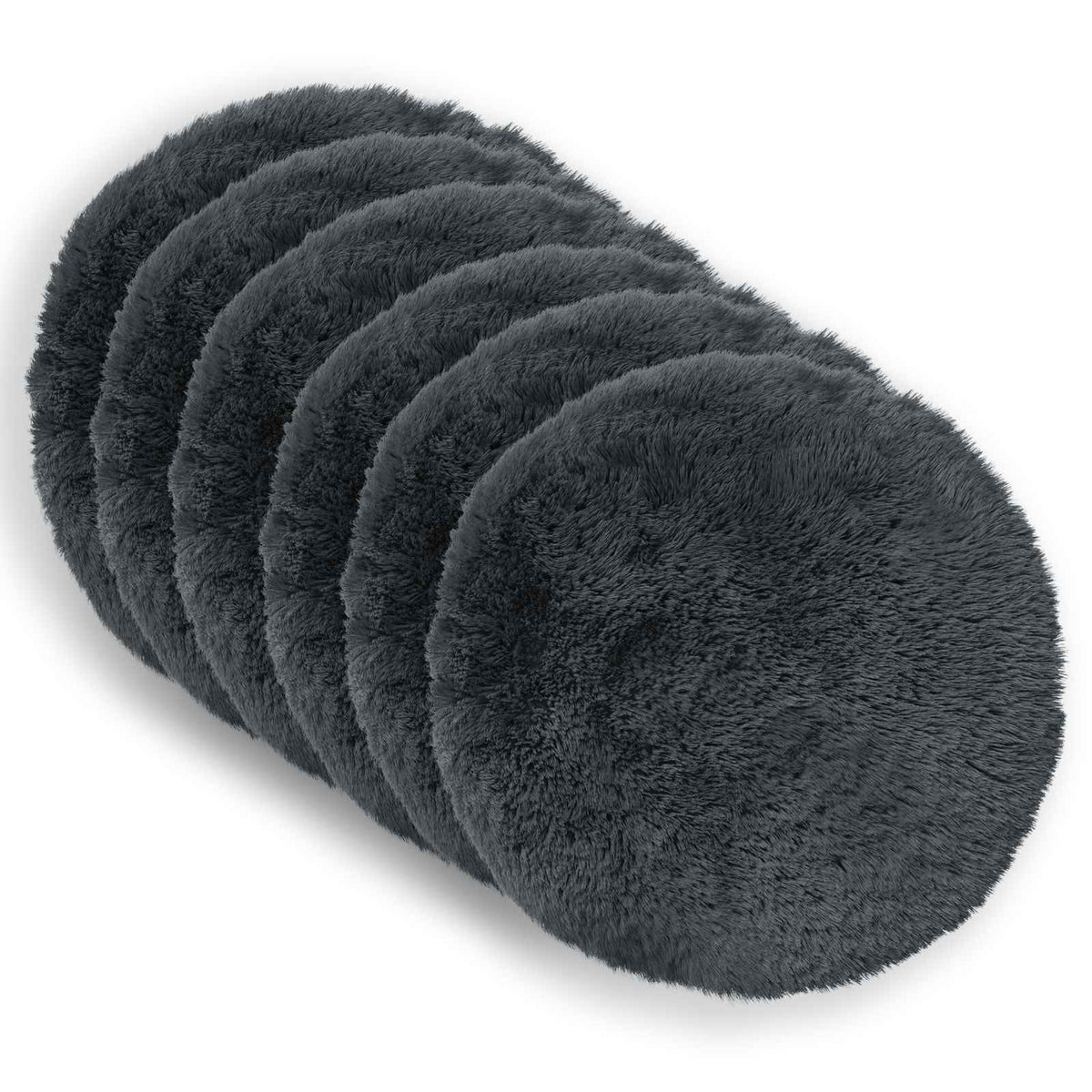 Vidaxl kussen met kussen heerlen 6 st antraciet pv fleece