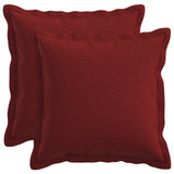 Vidaxl kussen met kussen houten 2 st wijnrood faux linnen