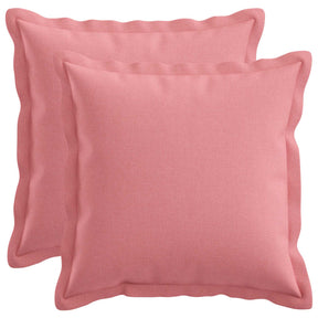 Vidaxl kussen met kussen houten 2 st roze faux linnen