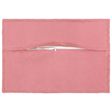 Vidaxl kussen met kussen houten 2 st roze faux linnen