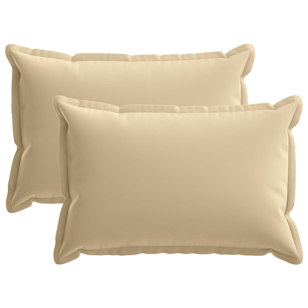 Vidaxl kussen met kussen houten 2 st beige polyester