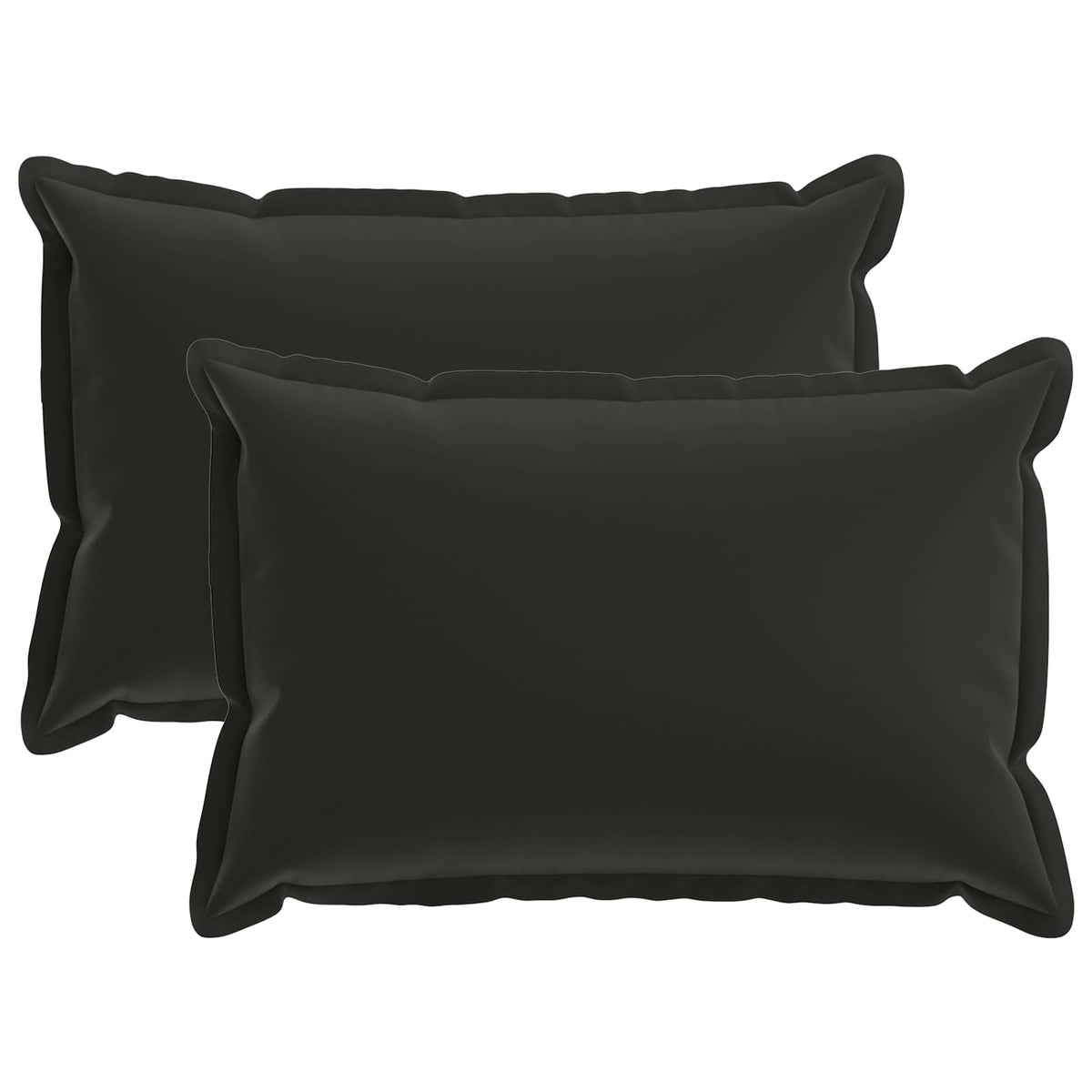 Vidaxl kussen met kussen houten 2 st zwart polyester
