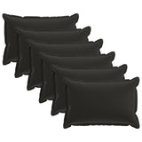 Vidaxl kussen met kussen houten 6 st zwart polyester