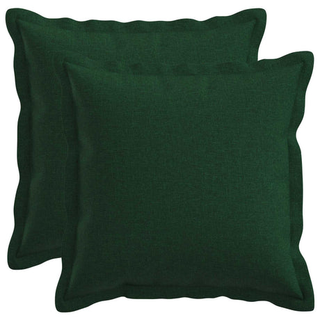 Vidaxl kussen met kussen houten 2 st donkergroen faux linnen