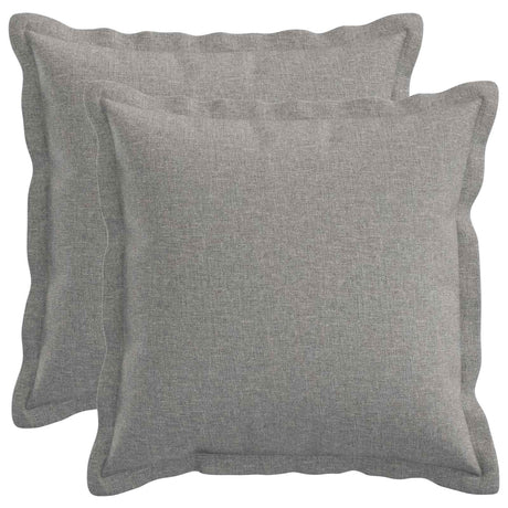 Vidaxl kussen met kussen houten 2 st wolkengrijs faux linnen